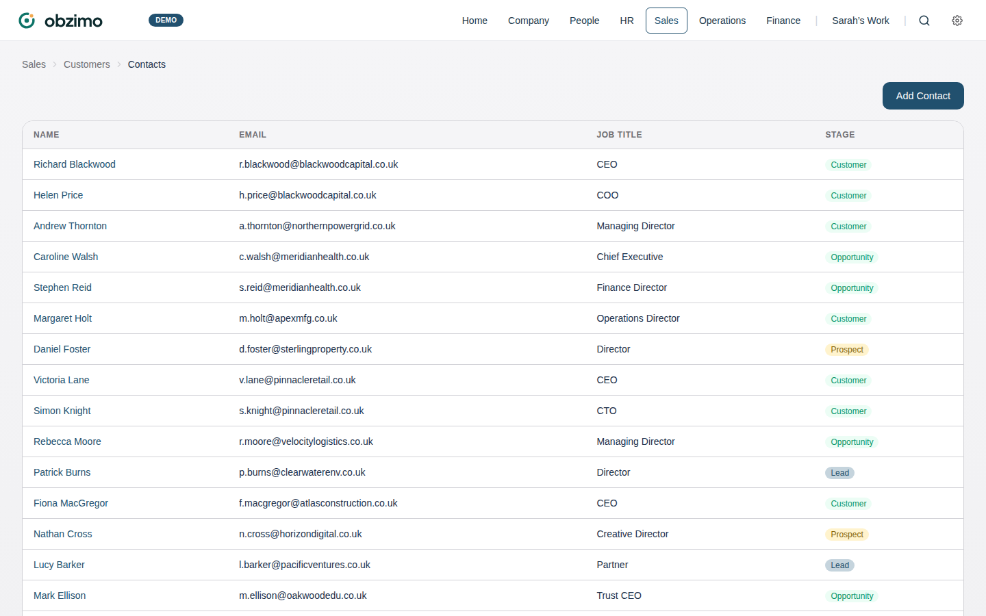 CRM contact management